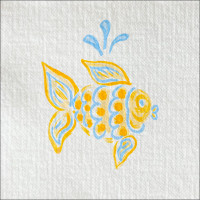 Serviettes en papier pm Poisson Ange, Françoise PAVIOT