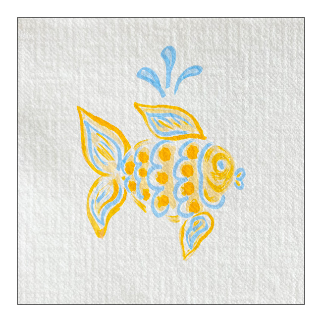 Serviettes en papier pm Poisson Ange, Françoise PAVIOT