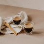 Set de 3 verres double paroi avec cuillères, Nuts