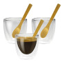 Set de 3 verres double paroi avec cuillères, Nuts
