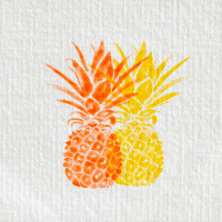 Serviettes en papier pm Ananas, Françoise PAVIOT