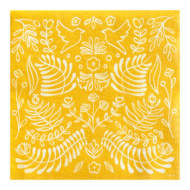 Serviettes en papier Amazonia Jaune, Françoise PAVIOT