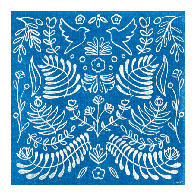 Serviettes en papier Amazonia Bleu, Françoise PAVIOT