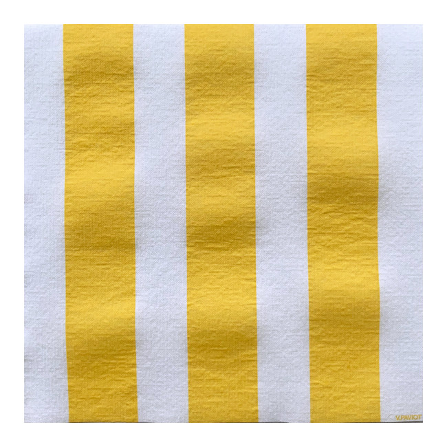 Serviettes en papier Rayure Jaune, Françoise PAVIOT