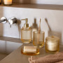 Porte-savon Strié Gold en verre, Andrea House