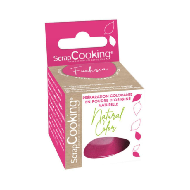 Colorant alimentaire naturel en poudre Rose foncé, ScrapCooking