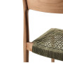 Chaise empilable en teck Buco, Manufactori