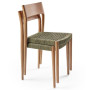 Chaise empilable en teck Buco, Manufactori
