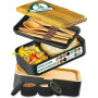 Boîte Bento Original 1.2 L Noir & Bambou, Umami