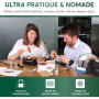 Boîte Bento Modulable 1.5 L Noir & Noyer, Umami