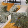 Coussin Cachemire Oil Green, Sud Etoffe