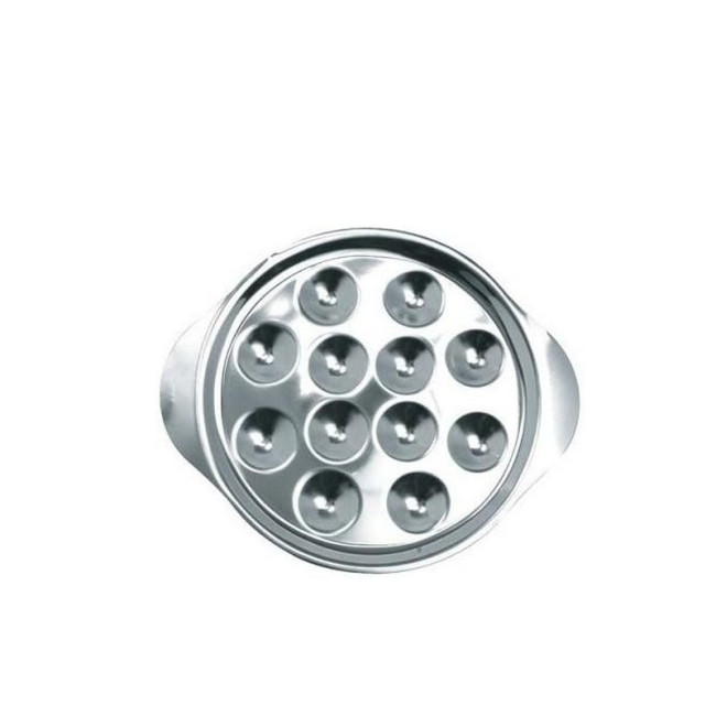 Plat à escargots inox 12 empreintes, Chevalier Diffusion