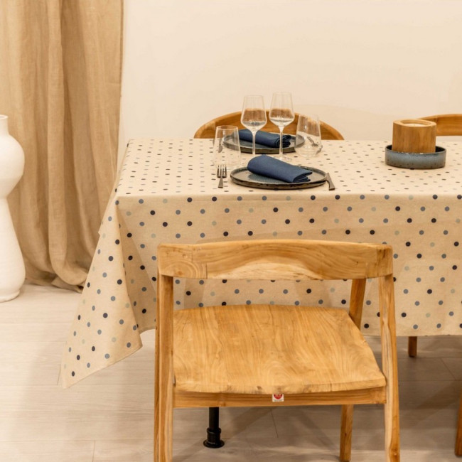 Nappe enduite Lorette Navy, Sud Etoffe
