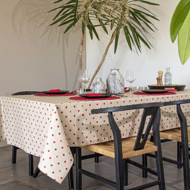 Nappe enduite Lorette Carmin, Sud Etoffe