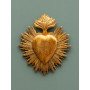 Décoration Ex-Voto Coeur & Flamme Résine dorée, Chehoma