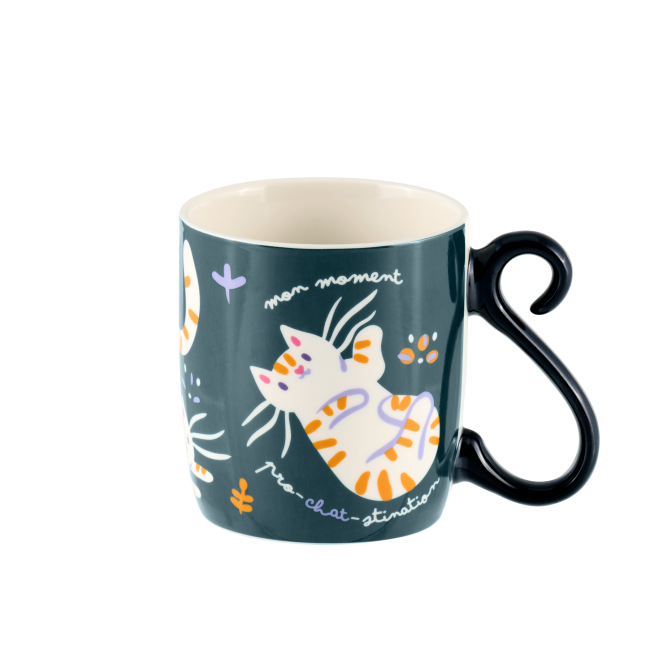 Mug Chat Tigré, Derrière la porte