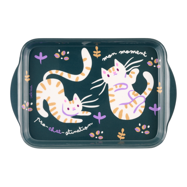 Petit plateau Chat Tigre, Derrière la porte