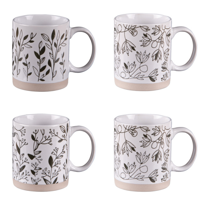 Coffret 4 mugs 35cl Bucolique, Table Passion