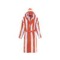 Peignoir mixte rayé velours Antigua Corail, Sensei
