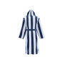 Peignoir mixte rayé velours Antigua Indigo, Sensei