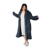 Peignoir polaire Warm Wool Bleu Nuit, Sensei