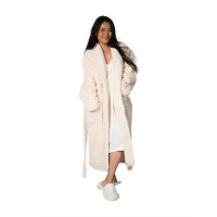 Peignoir Polaire Mixte WARM WOOL Écru, Sensei