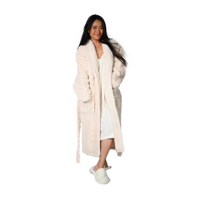 Peignoir Polaire Mixte WARM WOOL Écru, Sensei