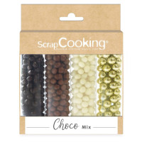 Lot de 4 billes croustillantes chocolats, Scrapcooking