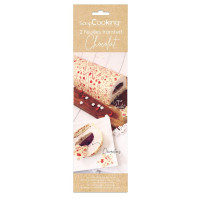 2 feuilles transfert pour bûche motif Noël, Scrapcooking
