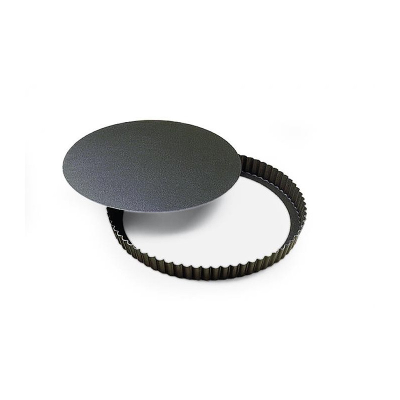GOBEL - Tourtière ronde cannelée fond amovible antiadhérente, Gobel 30 cm - GOBEL