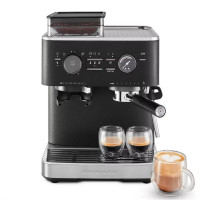 Machine à expresso semi-automatique avec broyeur à café Truffe Noire, KitchenAid