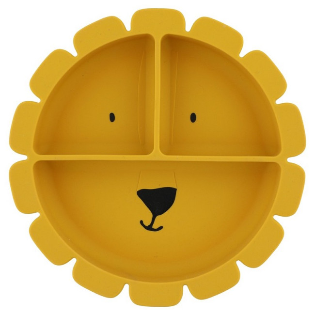 Assiette compartiments silicone avec ventouse Mr Lion, Trixie