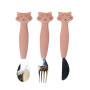 Set 3 couverts silicone Mrs Cat, Trixie