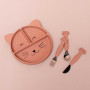 Set 3 couverts silicone Mrs Cat, Trixie