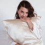 Taie d'Oreiller en Soie 51 x 76 cm Champagne, Emily's Pillow
