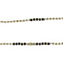 Collier et Bracelet 6 tours Andy Gold 6 Noir, Têtes Blondes