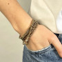 Collier et Bracelet 6 tours Joanna Caramel, Têtes Blondes