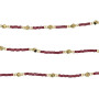 Collier et Bracelet 6 tours Gatsby Rouge Cerise, Têtes Blondes