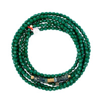 Collier et Bracelet 6 tours Nadège Green Forest, Têtes Blondes