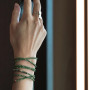 Collier et Bracelet 6 tours Nadège Green Forest, Têtes Blondes