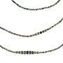 Collier et Bracelet 6 tours Crocodile Slim, Têtes Blondes