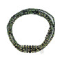 Collier et Bracelet 6 tours Crocodile Slim, Têtes Blondes