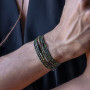 Collier et Bracelet 6 tours Crocodile Slim, Têtes Blondes