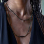 Collier et Bracelet 6 tours Crocodile Slim, Têtes Blondes