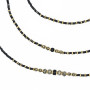 Collier et Bracelet 6 tours Black Panther Slim, Têtes Blondes