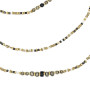 Collier et Bracelet 6 tours Python Slim, Têtes Blondes