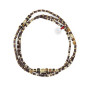 Collier et Bracelet 3 tours Léopard Slim, Têtes Blondes