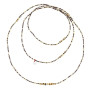 Collier et Bracelet 6 tours Léopard Slim, Têtes Blondes