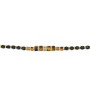 Collier et Bracelet 6 tours Léopard Brun, Têtes Blondes