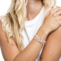 Collier et Bracelet 6 tours New Vir Rose Guimauve, Têtes Blondes